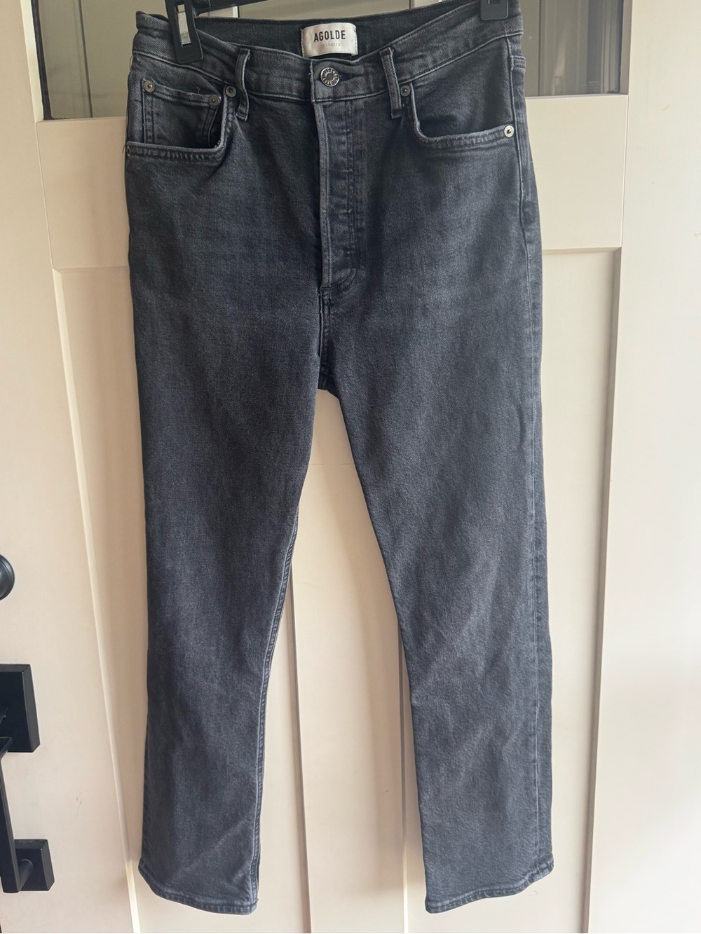 Agolde Women’s Straight Jeans in Black